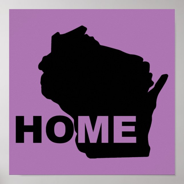 Pôster Cartaz de Sinal de Wisconsin Longe de Casa (Frente)
