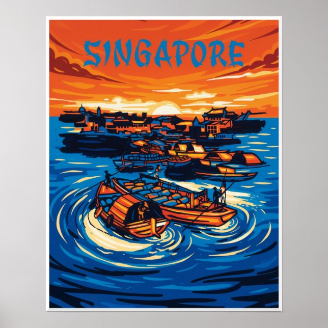 Poster cartaz de Singapura (Frente)