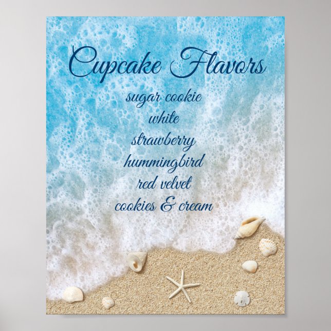 Poster Cartaz de Sobremesa da Barra de Ondas Azuis (Frente)