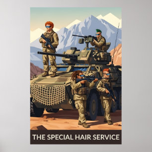 Poster cartaz de soldados engraçados