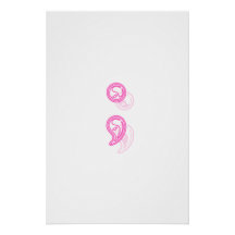Cartaz de Sombra de Ponto e Vírgula Rosa