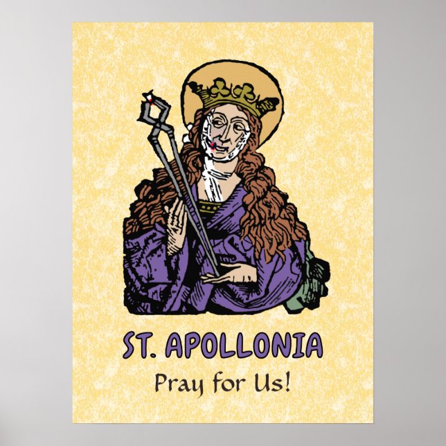 Poster Cartaz de Sta. Apolônia com Dente Extraído (Nuremb (Frente)