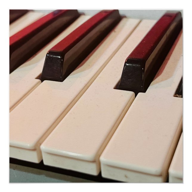 Pôster Cartaz de Teclado de Piano (Frente)