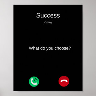 Poster Cartaz de Tela de Telefone Motivacional de Sucesso