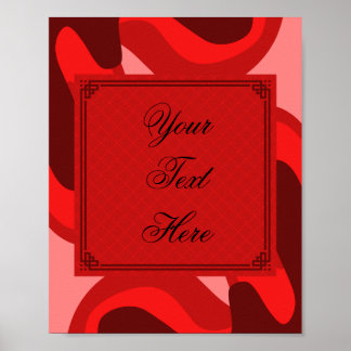 Poster Cartaz de Tema Vermelho para Eventos