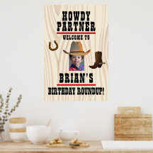 Cartaz de Tema Western com Foto