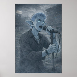 Poster Cartaz de Tensão / Cantor / Estádio de Futebol