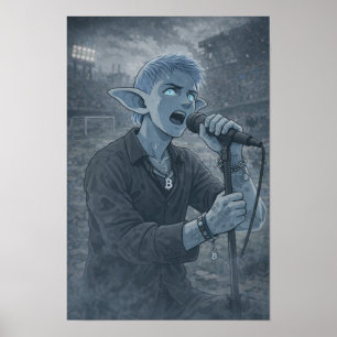 Poster Cartaz de Tensão / Cantor / Estádio de Futebol