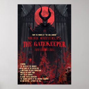 Poster Cartaz de Terror Gótico A Arte da Parede do Guardi