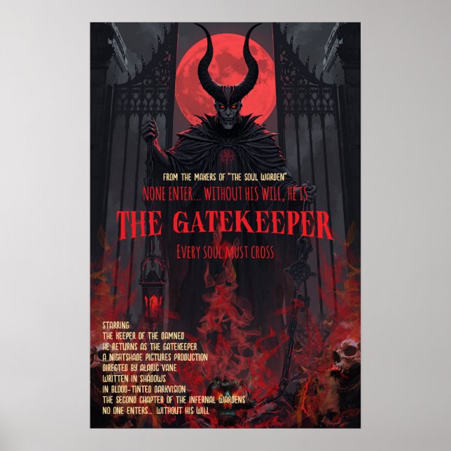 Poster Cartaz de Terror Gótico A Arte da Parede do Guardi (Frente)