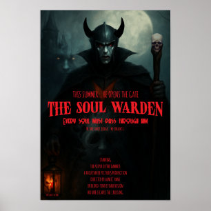 Poster Cartaz de Terror Gótico Arte de Parede Guardião da