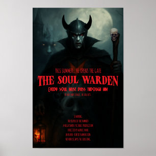 Poster Cartaz de Terror Gótico Arte de Parede Guardião da