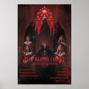 Poster Cartaz de Terror Gótico do Tribunal de Sangue de D