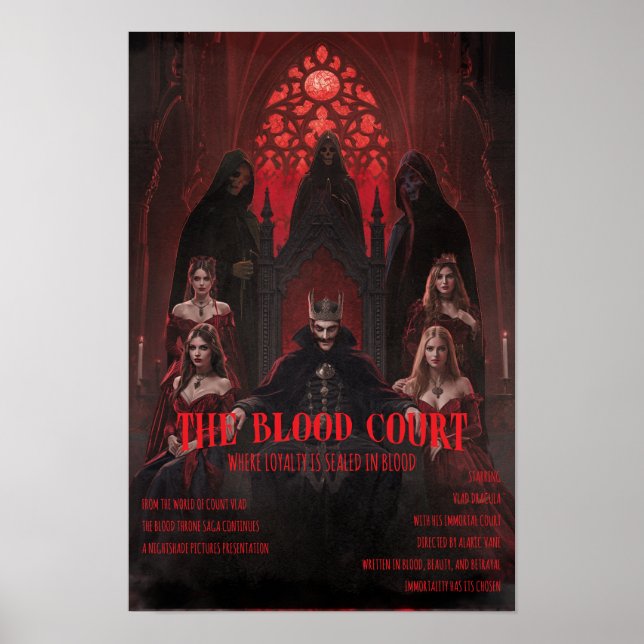 Poster Cartaz de Terror Gótico do Tribunal de Sangue de D (Frente)