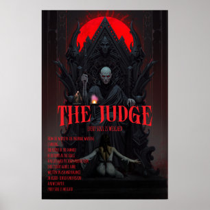 Poster Cartaz de Terror Gótico O Juiz Fantasia Sombria Pa