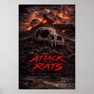 Poster Cartaz de Terror Paisagem Craniana – Olho Cósmico