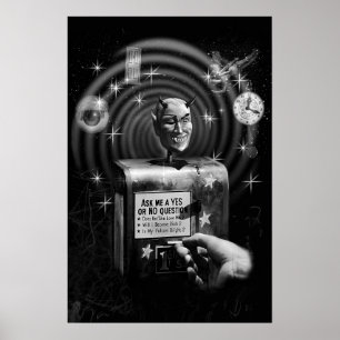 Poster Cartaz de Terror Vintage de Ficção Científica Caix