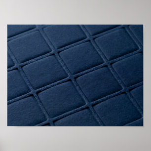 Poster Cartaz de Textura em Grade Embossada Deep Blue