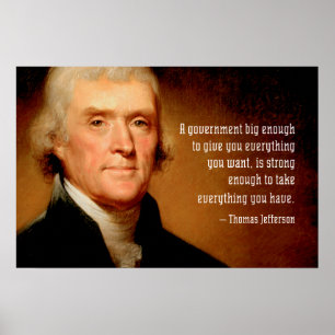 Pôster Cartaz de Thomas Jefferson sobre o Grande Governo