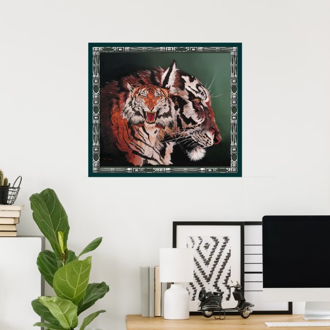 Poster Cartaz de Tigres (Escritório em casa)