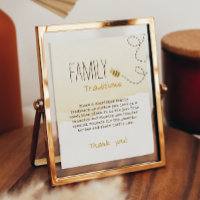 Cartaz de tradições da família do Chá de fraldas B