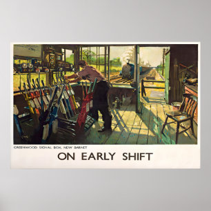 Poster Cartaz de Trem a Vapor das Ferrovias Britânicas Tu