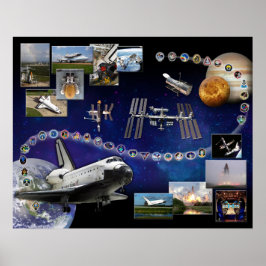 Poster Cartaz de Tributo ao Ônibus Espacial Atlantis