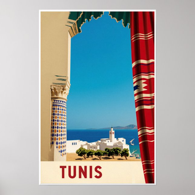 Poster Cartaz de Tunes, Tunísia (Frente)