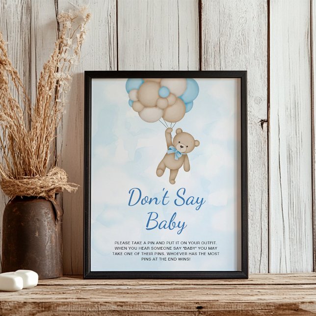 Poster Cartaz de Urso de Pelúcia Não diga Bebê (Criador carregado)