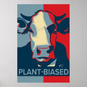 Poster Cartaz de Vaca Inspirado em Pop Art Vermelho Branc