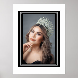 Poster Cartaz de Valor de Retrato de Concurso Personaliza