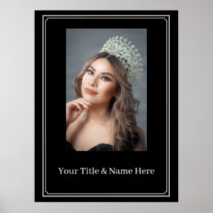 Poster Cartaz de Valor de Retrato de Concurso Personaliza