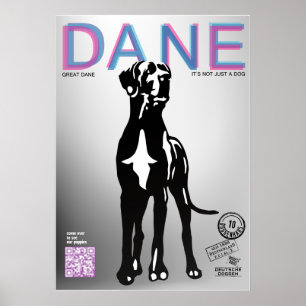 Poster Cartaz de Venda de Filhote de Dogue Alemão