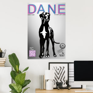 Poster Cartaz de Venda de Filhote de Dogue Alemão