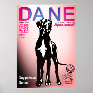Poster Cartaz de Venda de Filhote Especial de Dogue Alemã