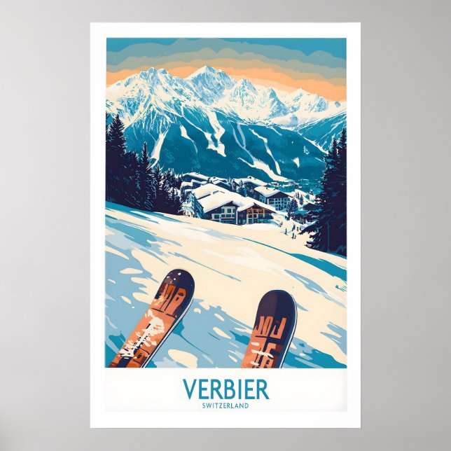 Poster Cartaz de Verbier Suíça 1 (Frente)