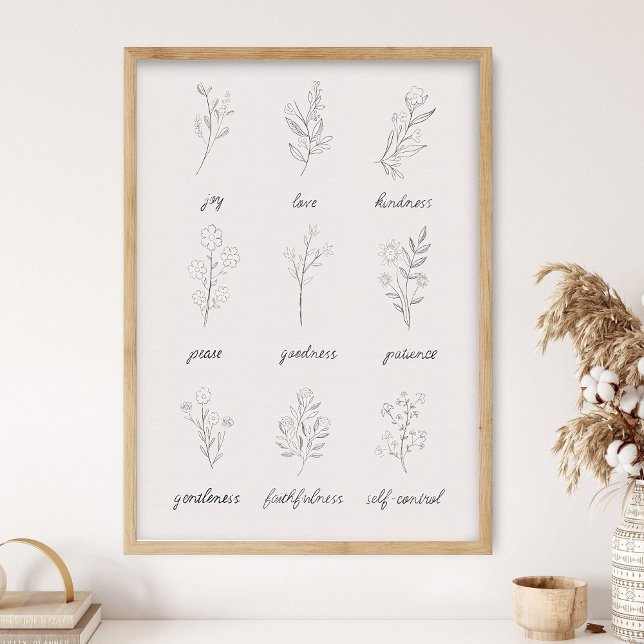 Poster Cartaz de Versículo Bíblico Infantil Arte Boho Par (Criador carregado)