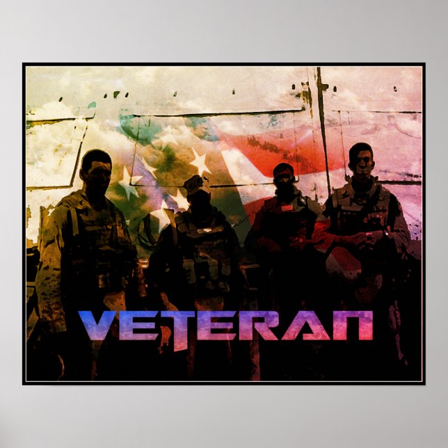 Poster Cartaz de Veterano Americano (Frente)