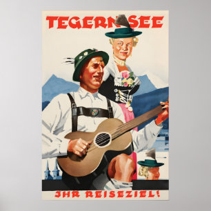 Poster Cartaz de Viagem Alemanha Tegernsee - sua viagem