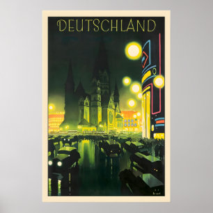 Poster Cartaz de Viagem Antigo Berlim Alemanha