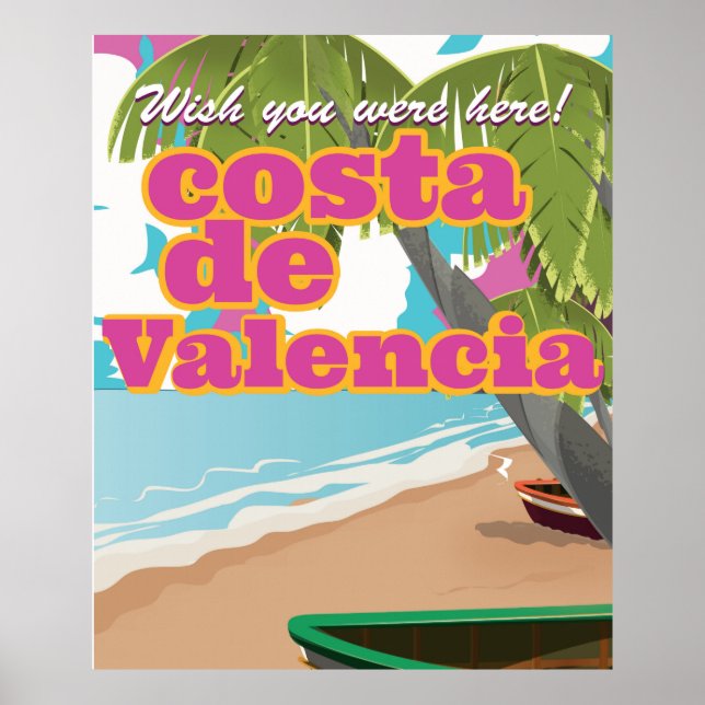 Pôster Cartaz de viagem antigo da Costa Blanca (Frente)