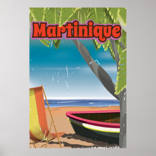 Pôster Cartaz de viagem antigo da Martinica