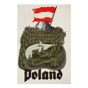 Pôster Cartaz de Viagem Antigo da Polônia
