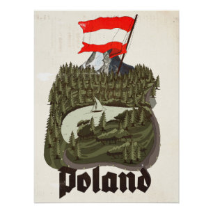 Pôster Cartaz de Viagem Antigo da Polônia