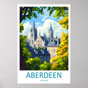 Poster Cartaz de Viagem Antigo de Aberdeen Parque Naciona