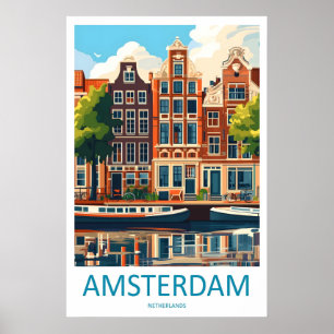 Poster Cartaz de Viagem Antigo de Amsterdã Parque Naciona