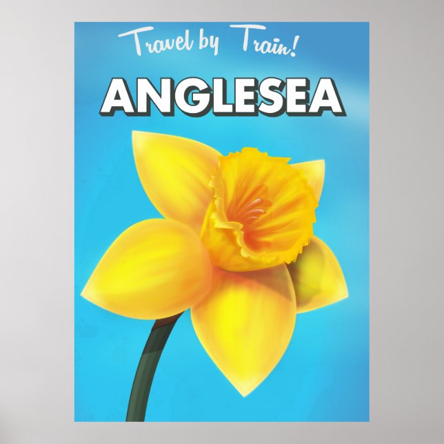 Poster Cartaz de viagem antigo de Anglesea em cartoon (Frente)
