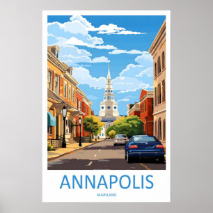 Poster Cartaz de Viagem Antigo de Annapolis Parque Nacion