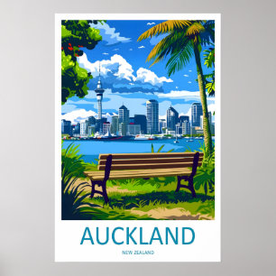 Poster Cartaz de Viagem Antigo de Auckland Parque Naciona