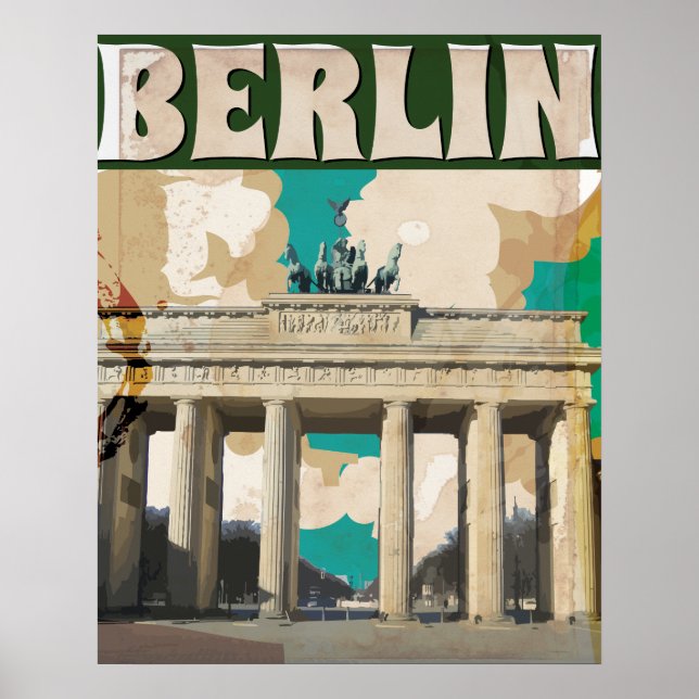 Poster Cartaz de Viagem Antigo de Berlim (Frente)